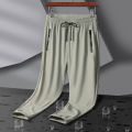 Breathable Elastic Men Running Sport Pants Ice Silk Jogging Thin Sweatpants Casual Outdoor Training Gym Fitness Trousers 8XL. 