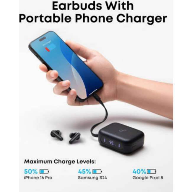 Anker SoundCore P41i Wireless Earbuds with Portable Built-in Phone Charger