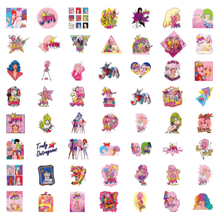 55Pcs%20Jem%20And%20The%20Holograms%20Stickers%20Jem%20DIY%20Stickers%20Scrapbooking%20Phone%20Luggage%20Skateboard%20Waterproof%20Decals%20-%20Image%205