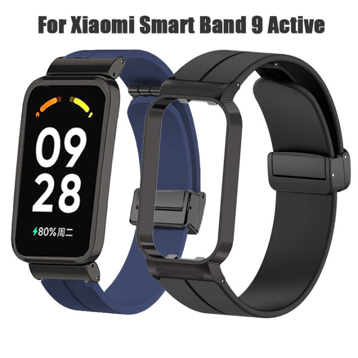 Silicone Strap For Xiaomi Smart Band 9 Active Magnetic Bracelet Smart Watchband For Mi Band 9Active Wristband Accessories Correa