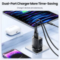 Toocki GaN USB C Charger for Travel 30W Portable USB Fast Charging Quick Charge Type C Charger for iPhone POCO UK/KR Plug.