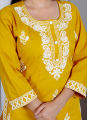 Pure Cotton Lucknowi Suit with Beautiful Work on Salwar Kameez Kurti. 