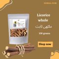 Organic Licorice roots ( Mulethi ) whole 100 grams 100% pure - ملٹھی ثابت - Liquorice / Glycyrrhiza glabra / Liqurice Liqorice Liqurise Licorise Likorice Mulathi Mullethi Mullathi Mulathe  Mulati Muleti mulato Mullati root roots - Herbal Pure. 