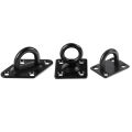 Black Pad Eye Plates Stainless Steel Hardware Staple Hook Loop for Hanging Basket Planters Roof Beam Ceiling Fan Shade Sail. 