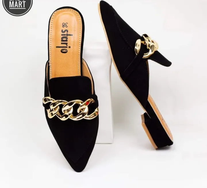 Pamp%20Design%20Gorgeous%20Girls%20Shoes%20-%20Exclusive%20Design%20Ladies%20Semi%20Heel%20Sandals%20-%20Womens%20First%20Choice%20Chain%20Design%20Half%20Lofar%20Style%20Slim%20Heel%20Shoes.%20Girls%20Korean%20Fashionable%20Half%20Cover%20Sandal%20-%20Image%2010