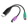 1PC USB Male To PS/2 PS2 Female Converter Cable Cord Converter Adapter Keyboard Y Splitter Adapter Connector Extension Cable. 