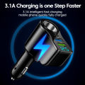 66W 4 Ports multifunctional Car Cigarette Power Adapter 3.1A Dual USB PD Car Phone Fast Charger For iphone Ipad.