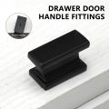 1/2Pcs Square Cabinet Handles Pulls Drawer Knobs for Wardrobe Furniture Door Hardware Replacement Black/Silver Metal Handles. 