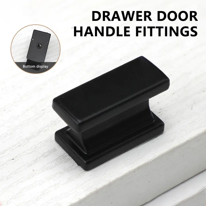 1/2Pcs%20Square%20Cabinet%20Handles%20Pulls%20Drawer%20Knobs%20for%20Wardrobe%20Furniture%20Door%20Hardware%20Replacement%20Black/Silver%20Metal%20Handles%20-%20Image%202