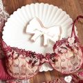 Ultra-Thin Red Lace Bra Set | Plus Size Minimizer Full Bust Underwear| Zodiac Year Women's Lingerie|Slimming Push-Up Design.