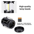 Black Camping Lantern Battey Powered Tent Lights Lightweight Telescopic Portable Light Outdoor Folding Led Brightest Flashlight. 
