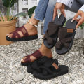Women's Fashionable Hollow Lightweight Breathable Comfortable Beach Vacation Style Sandals and Slippers.