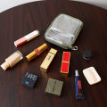 Portable Lipstick Pouch Transparent Touch-Up Cosmetic Pouch Cosmetic Organizer Travel Bluetooth Headphone Charging Cable Pouch. 