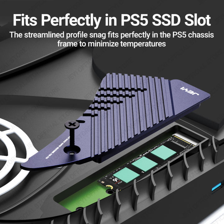 JEYI%20PS5%20M.2%20SSD%20Heatsink,%20Large%20Area%20Solid%20Aluminum%20Cooler%20Heat%20Dissipation%20Thermal%20Pads%20for%20Playstation%205%20PCIe%204.0%20M.2%20NVMe%20-%20Image%202