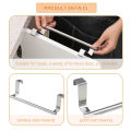 Towel Rack Over Door Towel Bar Hanging Holder Stainless Steel Kitchen Cabinet Bathroom Towel Rag Rack Home Organizer Hanger.