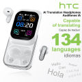 HTC NE48 Slider Headphones Wireless with a Colorful HD Display Touch Control In-Ear Bluetooth Earphones AI Translation Earbuds.