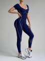 Trendy Bodysuit Sportswear Woman Gym Jumpsuits Sport Pants Seamless Woman Clothing Yoga Clothes Female Fitness Overalls Leggings.