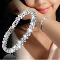 Fashion Women's Crystal Cubic Zirconia Bracelets Silver Color Bracelet Weight Loss Magnetic Therapy Bracelet Health Jewelrys. 