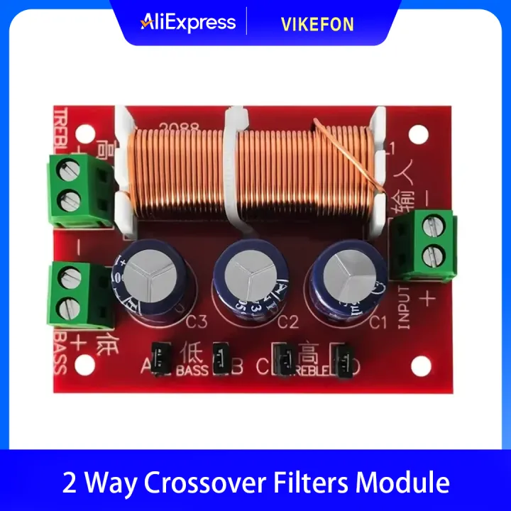 More Filters Module YLY-2088 2 Way Crossover Filters Module 400W Audio Speaker Frequency ...