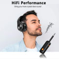 2 IN 1 Bluetooth Audio Receiver Transmitter 3.5MM AUX With Mic Aviation plane Headset Adapter Stereo Music Wireless Dongle Set. 