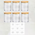 4Pcs/6Pcs Cotton Pad Holder Bathroom Container 10 oz Cotton Ball Swabs Dispenser, Clear Plastic Apothecary Jar Organizer.