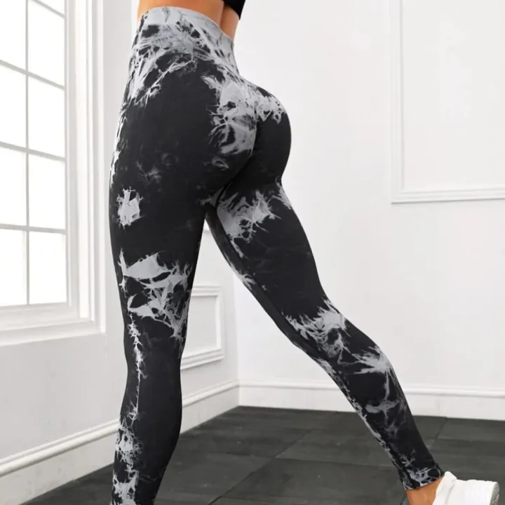 Seamless%20Tie-Dye%20Yoga%20Pants%20High%20Waist%20Peach%20Booty%20Leggings%20for%20Women%20-%20Print%20Workout%20Tights%20Butt%20Lifting%20Fitness%20Cross-Border%20-%20Image%203
