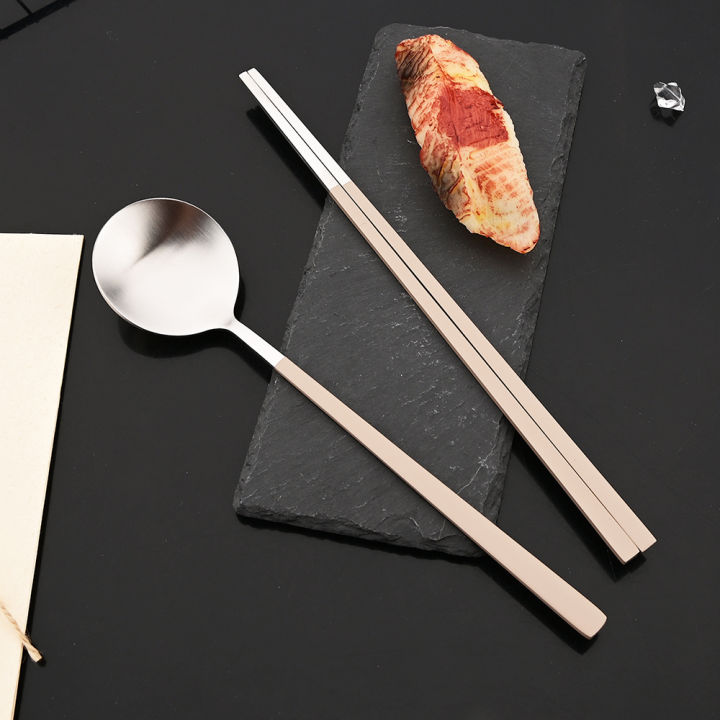 2/8Pcs%20Silver%20Dinnerware%20Set%20Western%20Stainless%20Steel%20Cutlery%20Dinner%20Spoon%20Sushi%20Chopsticks%20Flatware%20Party%20Kitchen%20Tableware%20-%20Image%202