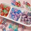 Multi-style Crack Star Love Bow Square with Holes UV Plated Two-color Beaded DIY Parts Pen Loose Bead Accessories Material. 
