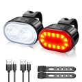 Cycling Taillight Headlight Bicycle Lights Bike Safety Warning Light LED USB Rechargeable Waterproof. 