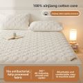 Microfiber Quilted Mattress Protector Antibacterial Anti-mite, Soft Breathable, Fitted Elastic Cover Fits 5-28cm Mattresses.