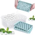 Ice Cube Tray Plastic Reusable Round with 33 Cavity Mini Round Ice Ball Plastic Tray Molds. 