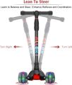 Scooty for Kids Toddlers Scooty 3 Wheels Kick Scooty with PU Flashing Wheels Scooty for Boys Girls Children from 4 to 12 Year Old. 