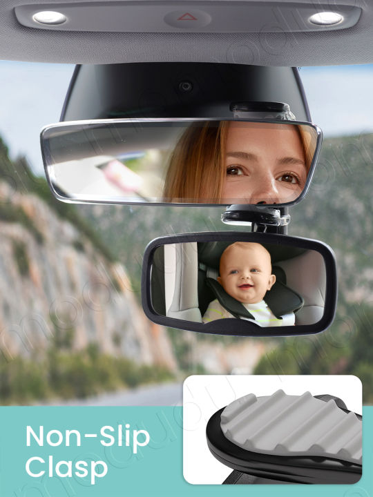 Clip%20on%20Car%20Mirror%20for%20Baby%20Forward%20Facing%20Baby%20Car%20Mirror,%20Shatterproof%20Essential%20for%20Newborn%20&%20Toddler%20-%20Image%205