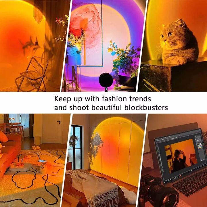 1%20PCS%20Sunset%20LED%20Projection%20Light%20Remote%20Control,%2016-color%20Environment%20USB%20Plug%20Night%20Light,%20Bedroom%20Decor%20Background%20Wall%20Photo%20-%20Image%205