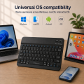 Mini Wireless Keyboard and Mouse Combo | Ultra-Slim Portable 2.4GHz Mini Keyboard & 1600 DPI Adjustable Mouse Set for Laptop, Mobile, PC & Smart TV | Silent Typing - 10M Range - Matte Black - By FunBug. 
