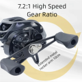 Huidiao Beginner Baitcasting Reel 7.2:1 Easy Casting Fishing Reel 10KG Max Drag 12-Level Magnetic Brake System for New Angler. 