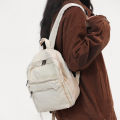 Japanese-Style Washed Canvas Vintage Small Backpack for Female College Students, Trendy Casual Versatile Mini Hiking Backpack. 