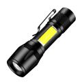 Mini Torch LED Rechargeable Flashlight Portable USB Charging Flashlight High Power Bank. 