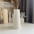 BDYD 7 inch Strip Boho Case Concrete gypsum Vase. 