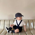 Summer Korean UNITIM Baby Boys 2PCS Clothes Set Cotton Short Sleeve T-shirts Strap Thin Shorts Suit Infant Boys Outfits. 
