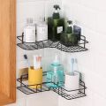 Bathroom Kitchen Tripod Adhesive Corner Shower Caddy Wall Hanging Bath Organizer Shelf Storage Rack Wash Cradle. 