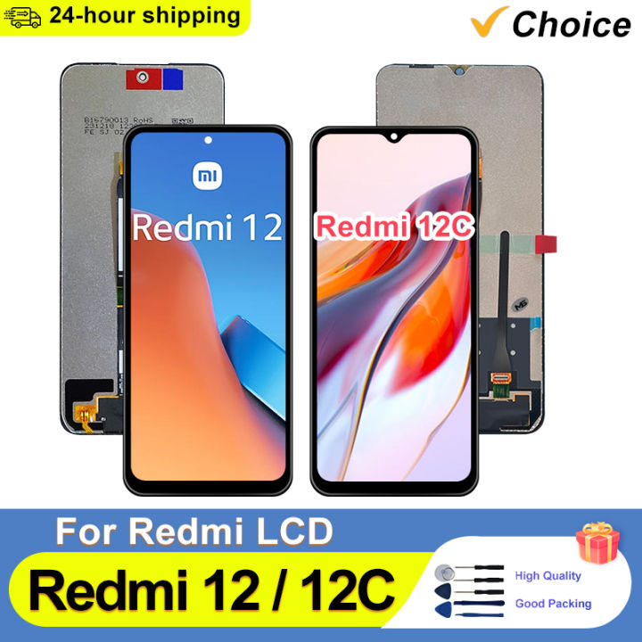 AAA+ IPS For Xiaomi Redmi 12C LCD Poco C55 Display 22120RN86I Touch Screen For Redmi 12 LCD Digitizer Assembly Replacement Parts