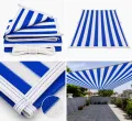 Blue White HDPE 90% Shade Net UV Resistant – Heavy Duty Green Net for Lawn, Garden, Pool, Playground & Outdoor Shade | Double Stitched with Hooks Every 3 Feet. 