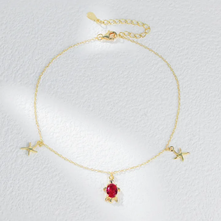 Bohemian%20Style%20S925%20Sterling%20Silver%20Turtle%20Starfish%20Pendant%20Ankle%20Chain%20for%20Girls%20Trendy%20Fashion%20Foot%20Jewelry%20-%20Image%202