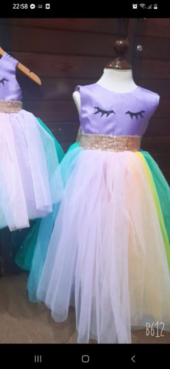 baby%20girl%20fancy%20frock%20unicorn%20birthday%20dress%20sequin%20frock%20multi%20color%20-%20Image%202