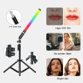 50cm 20" RGB Handheld LED Video Light Wand Stick Photography Light With Built-in Rechargable Battery 79" Tripod Remote Control. 