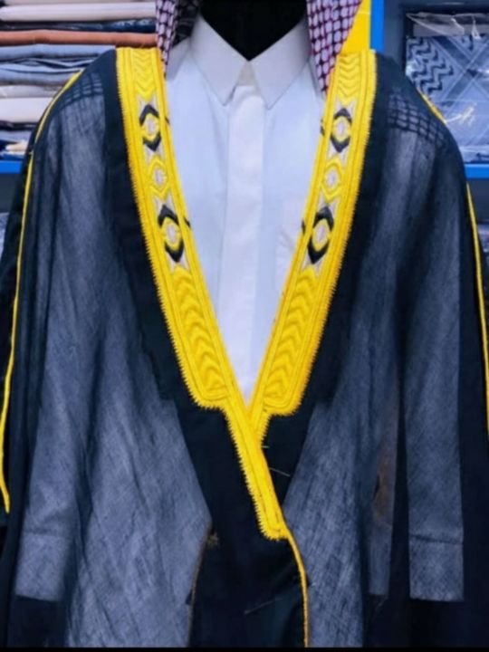 BISHT%20CLOAK%20ARAB%20DRESS%20THOBE%20SAUDI%20MENS%20ROBE%20EID%20kaftan.%20Half%20Sleeves%20-%20Image%204