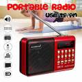 YUEGAN YG 011U Mini Portable Radio Handheld Digital FM USB TF MP3 Player AUX Speaker Rechargeable FM Radio. 
