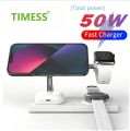 4 in 1 Wireless Charger For Magsafe iPhone 13 12 8 Magnetic Induction Fast Charging station For apple For Samsung galaxy Watch.