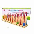 First Generation Wooden Calculation Shelf Abacus for Counting, Addition and Subtraction, Math’s Learning Early Educational Kit Toy for Kids.. 